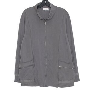 Neon Buddha Jacket Minimalist Athleisure Urban Streetwear Neutral Casual Gray 1X